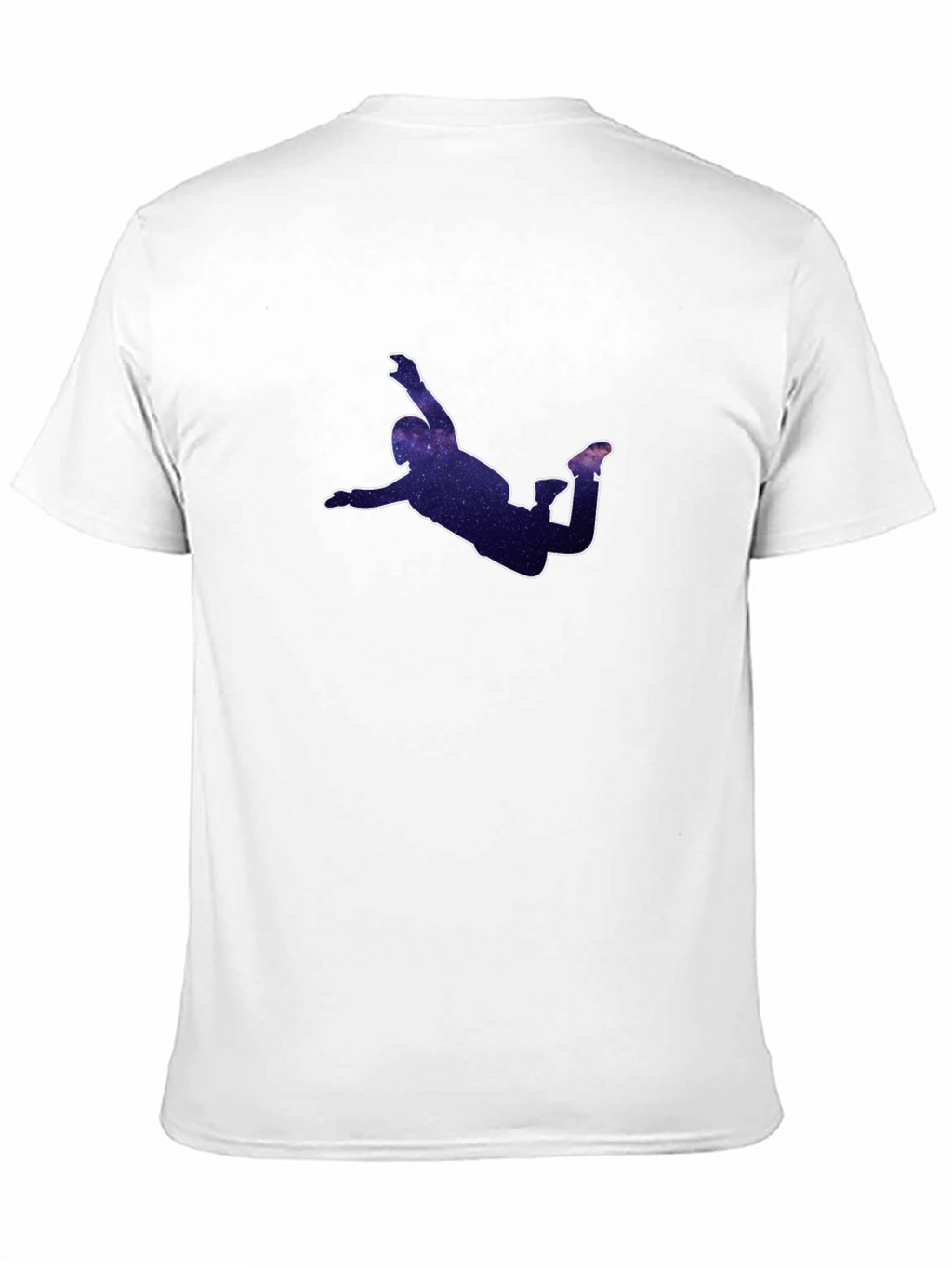 Skydiver Galaxy Print Black T-Shirt