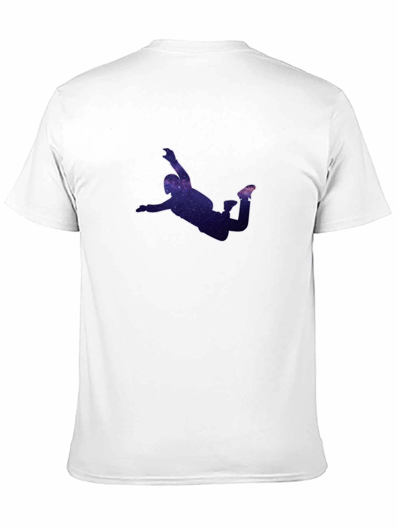Skydiver Galaxy Print Black T-Shirt