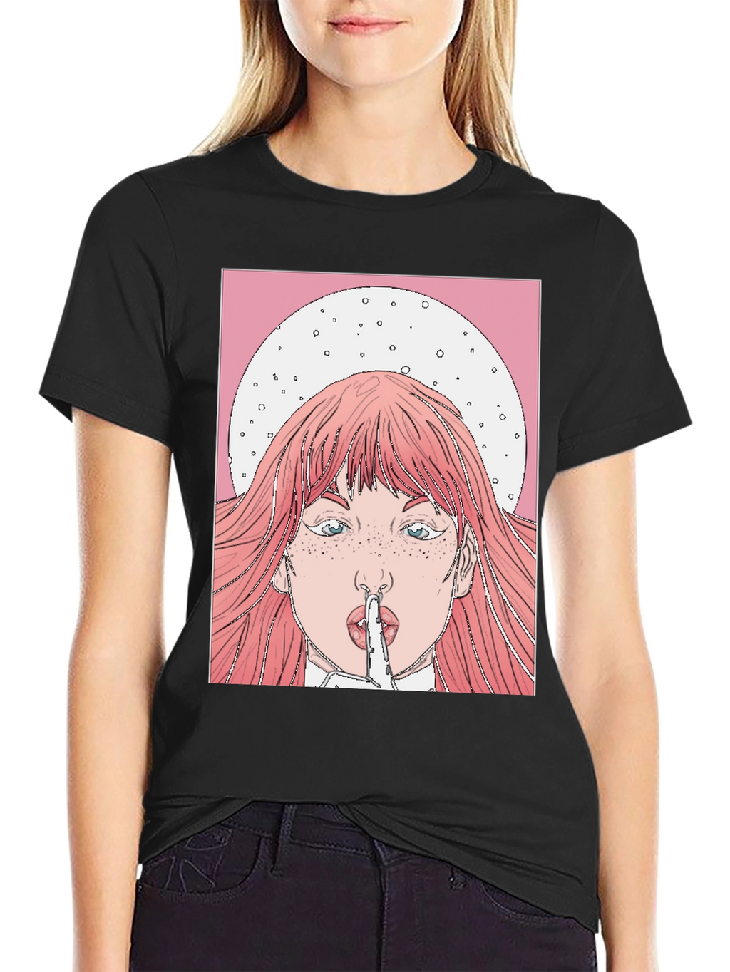Shhh! Graphic Tee - Trendy Statement Shirt