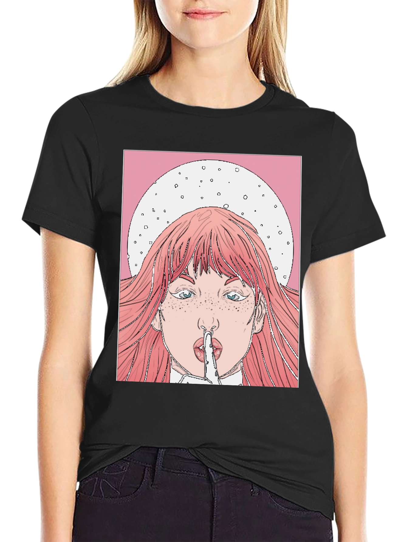 Shhh! Graphic Tee - Trendy Statement Shirt