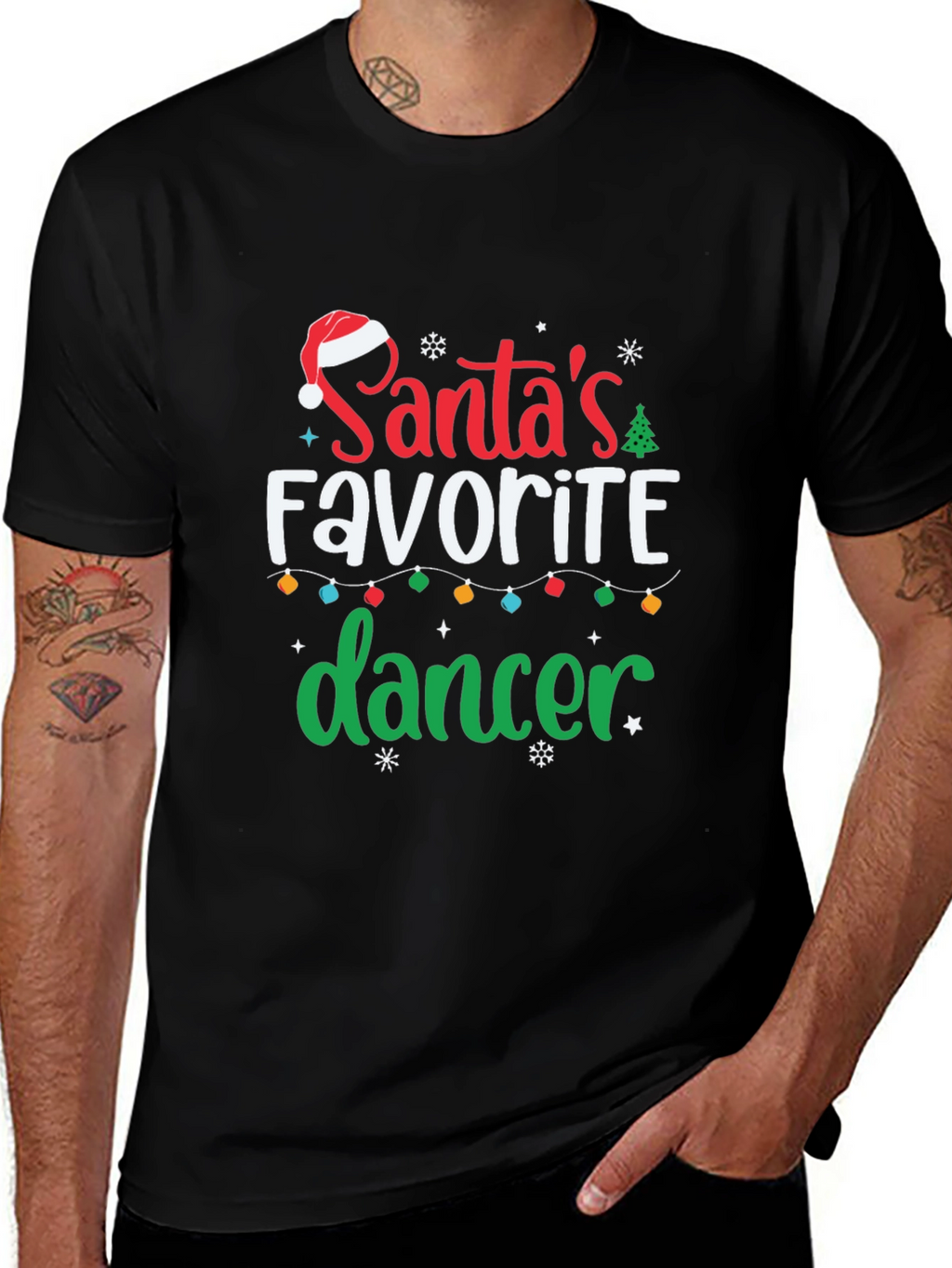 Santas Favorite Dancer Christmas Holiday T-Shirt