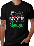Santas Favorite Dancer Christmas Holiday T-Shirt