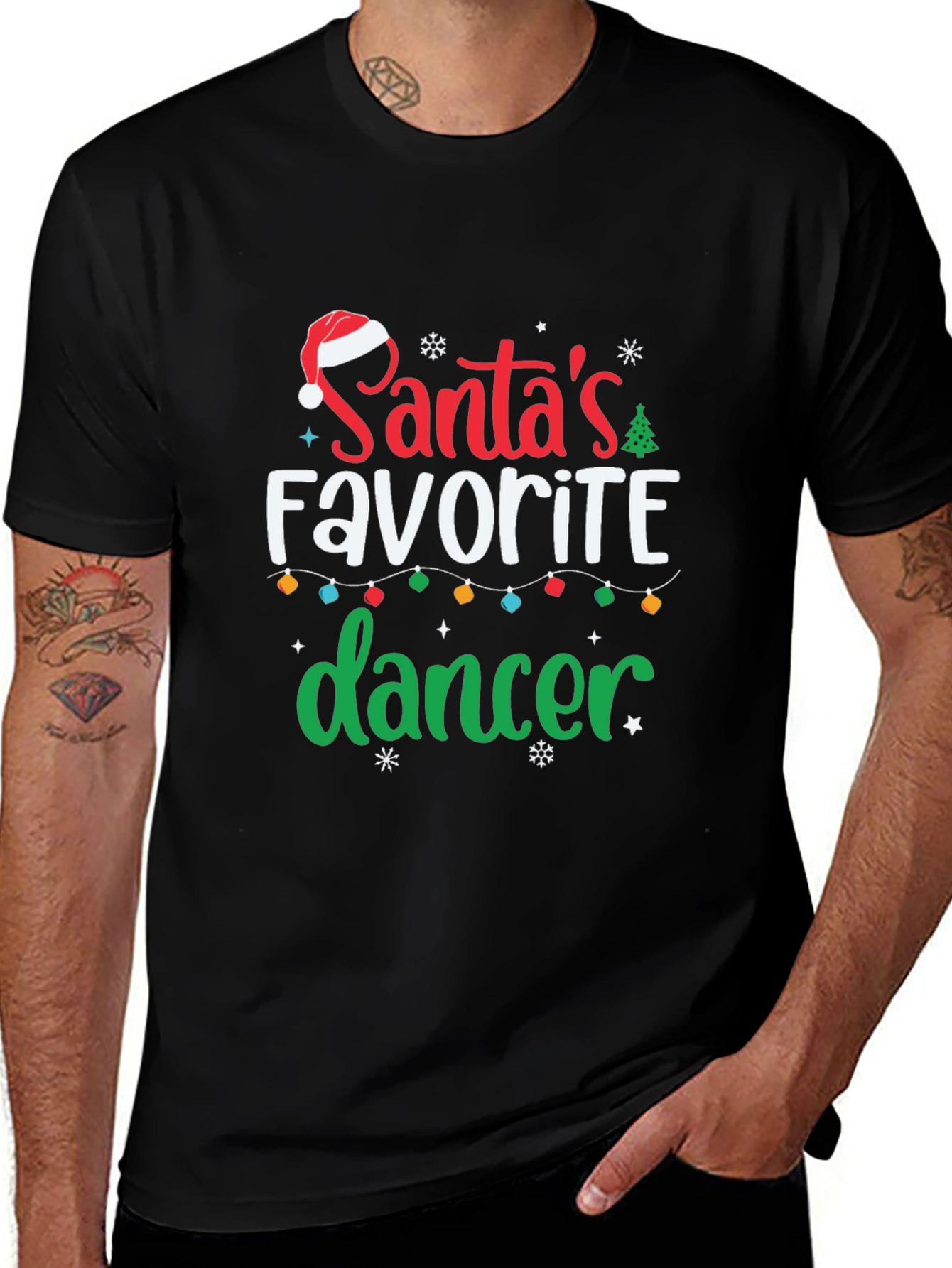 Santas Favorite Dancer Christmas Holiday T-Shirt