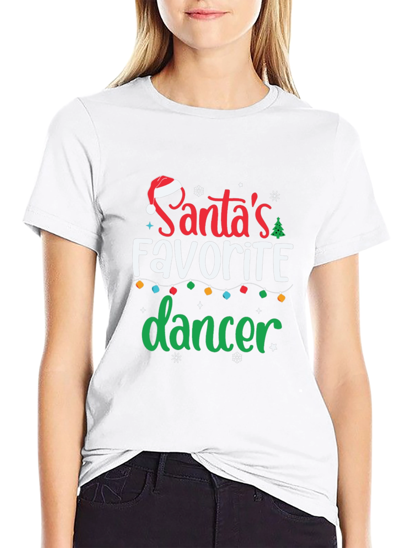 Santas Favorite Dancer Christmas Holiday T-Shirt