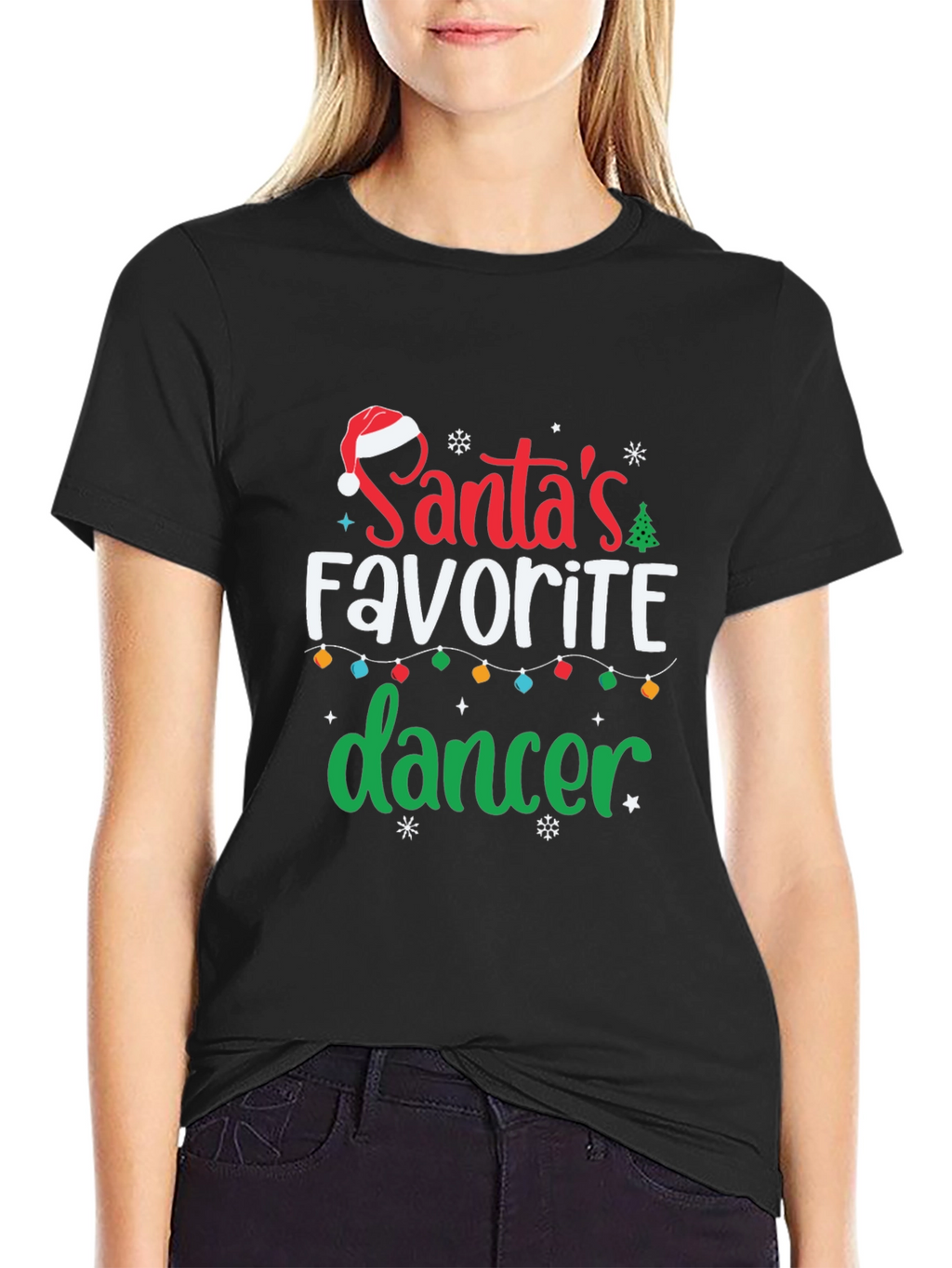 Santas Favorite Dancer Christmas Holiday T-Shirt