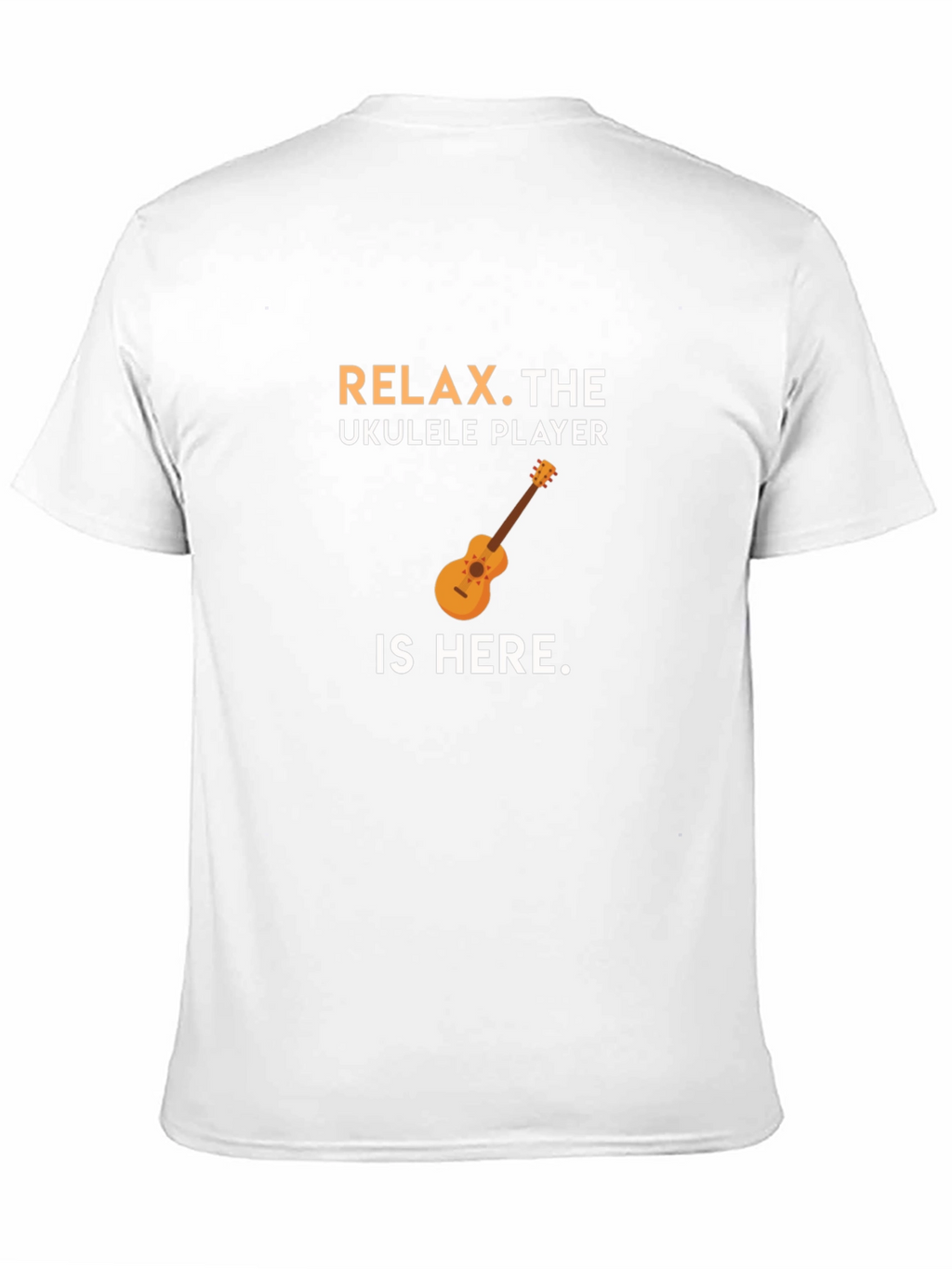 Relax Ukulele Player Graphic Tee - Black Cotton T-Shirt