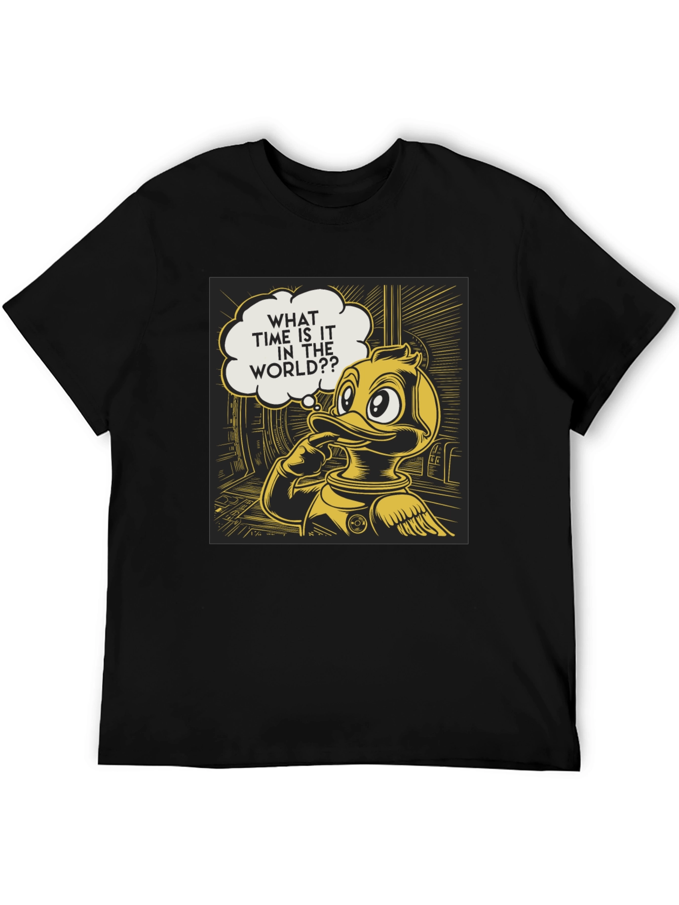 Duck in Space T-Shirt - What Time Is It?