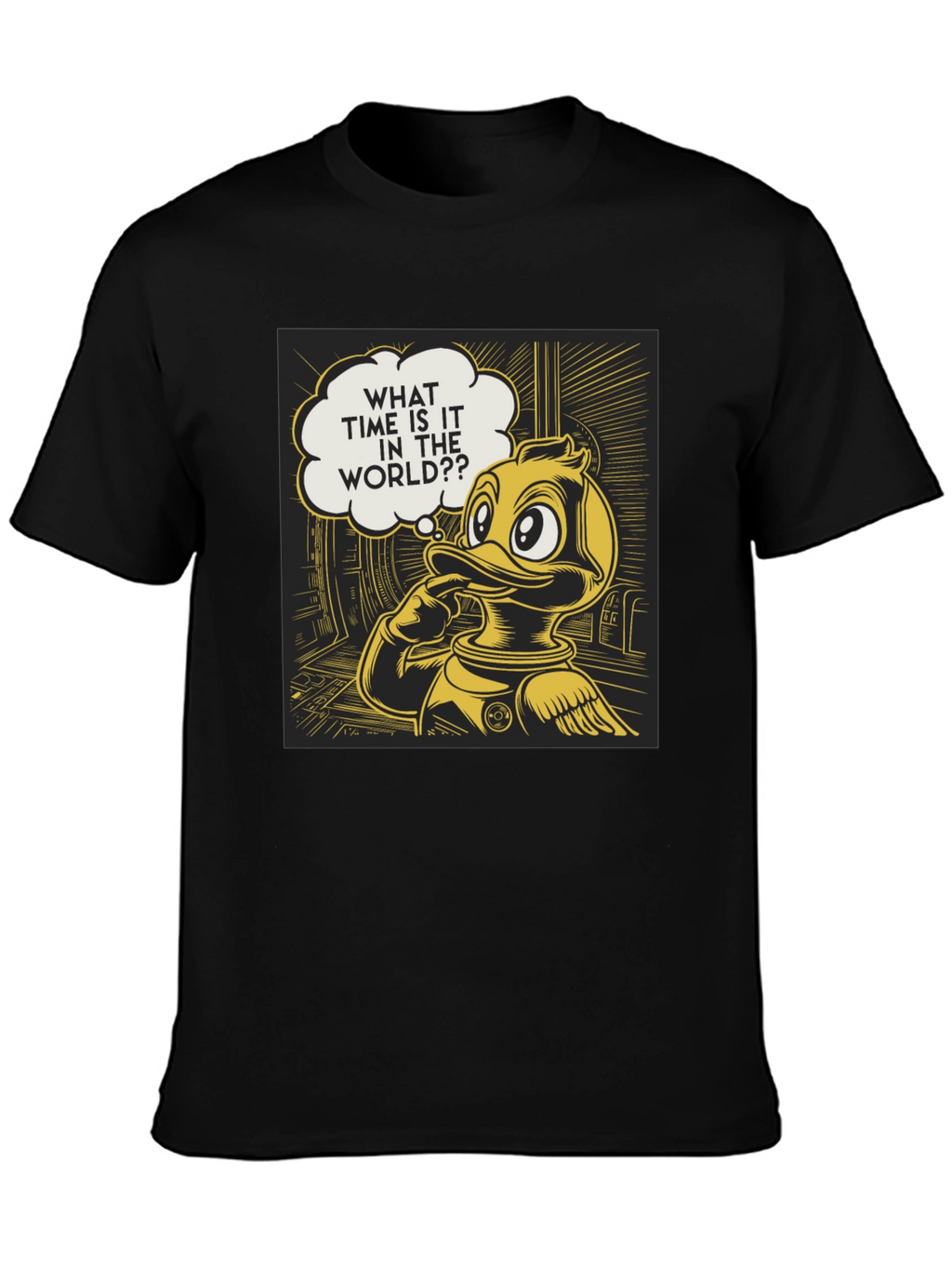 Duck in Space T-Shirt - What Time Is It?