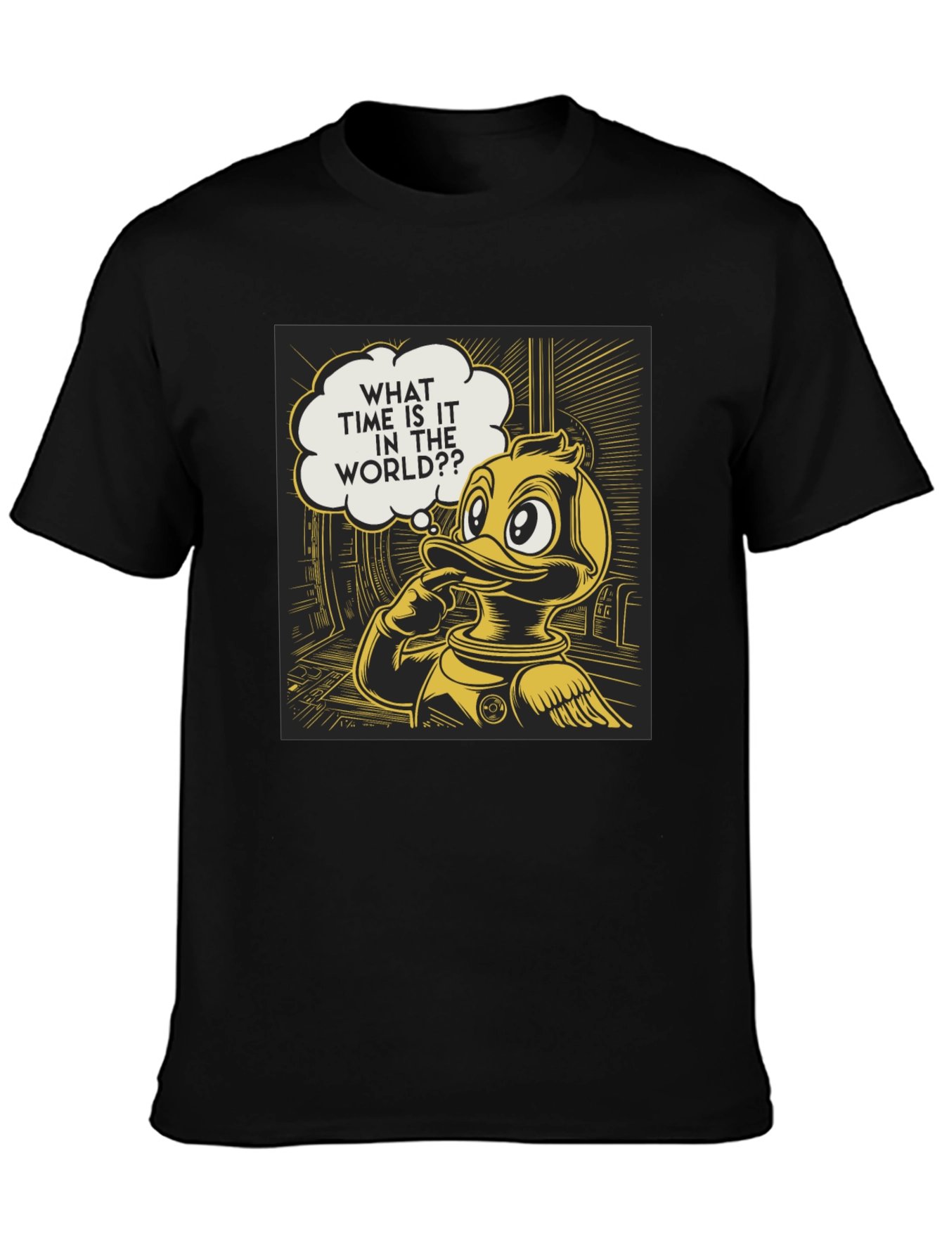 Duck in Space T-Shirt - What Time Is It?