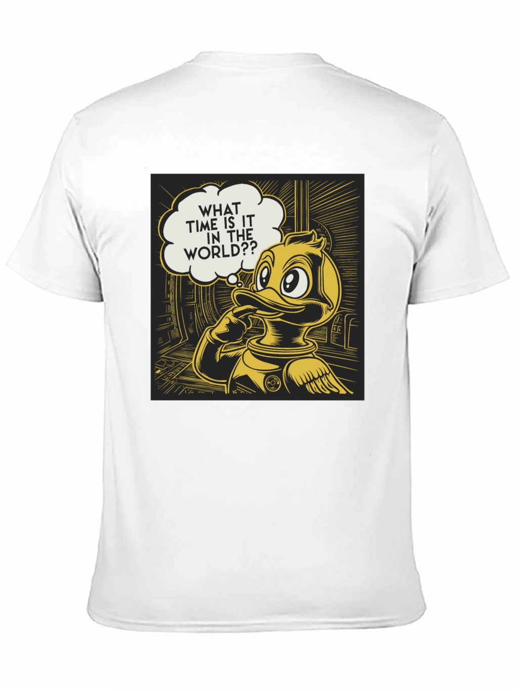 Duck in Space T-Shirt - What Time Is It?