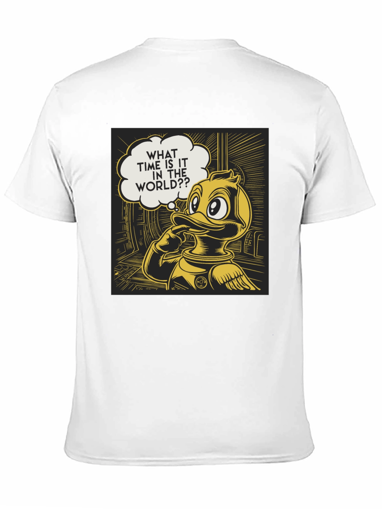 Duck in Space T-Shirt - What Time Is It?