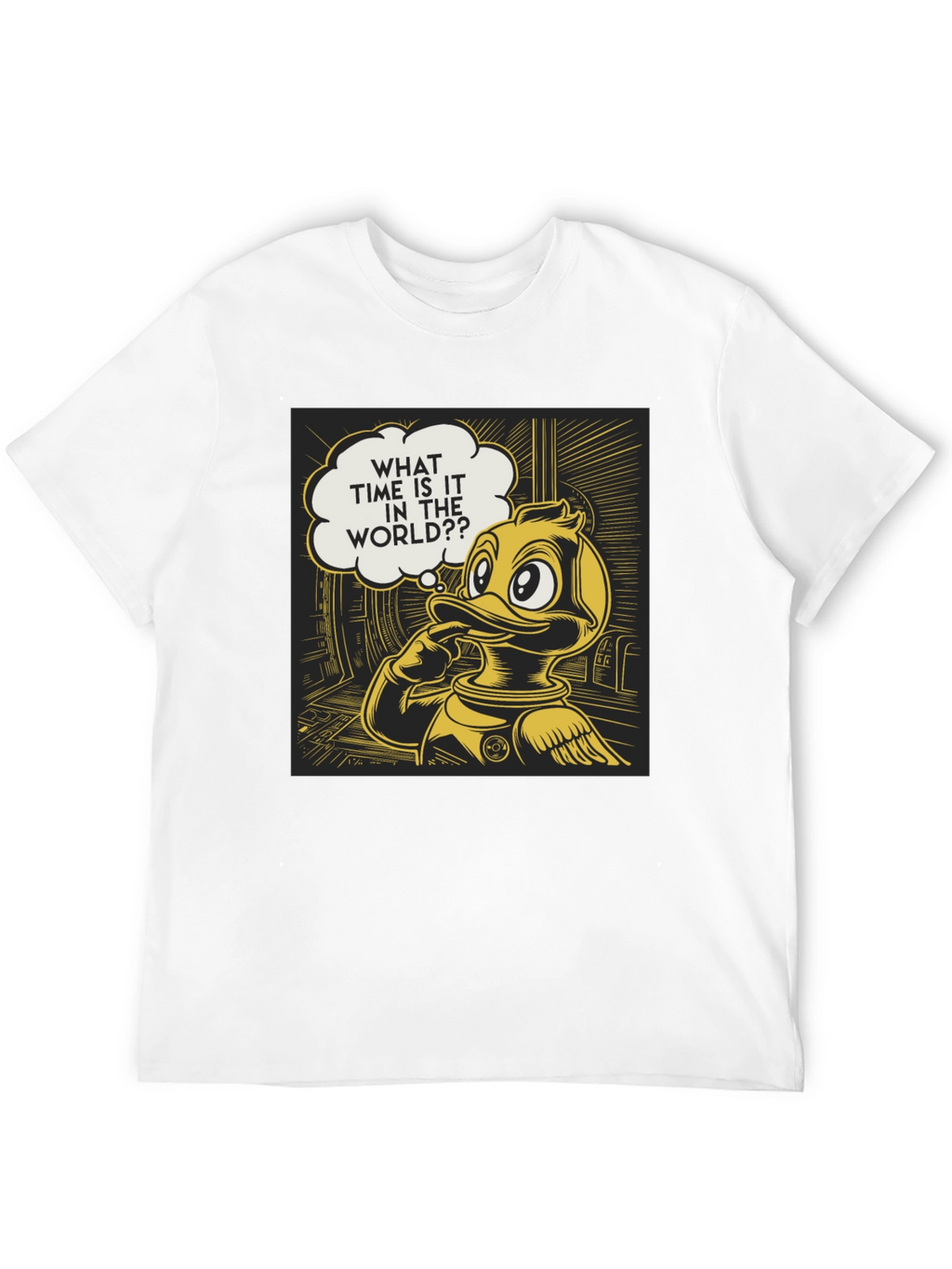Duck in Space T-Shirt - What Time Is It?