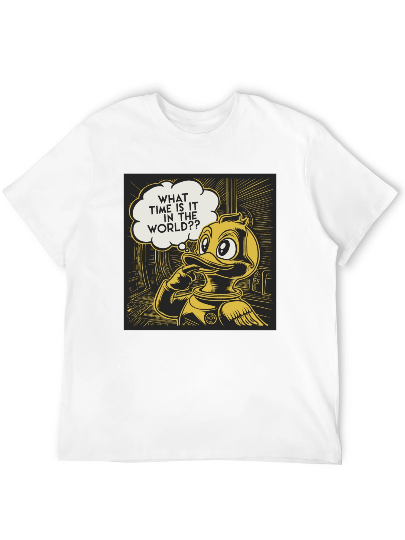 Duck in Space T-Shirt - What Time Is It?