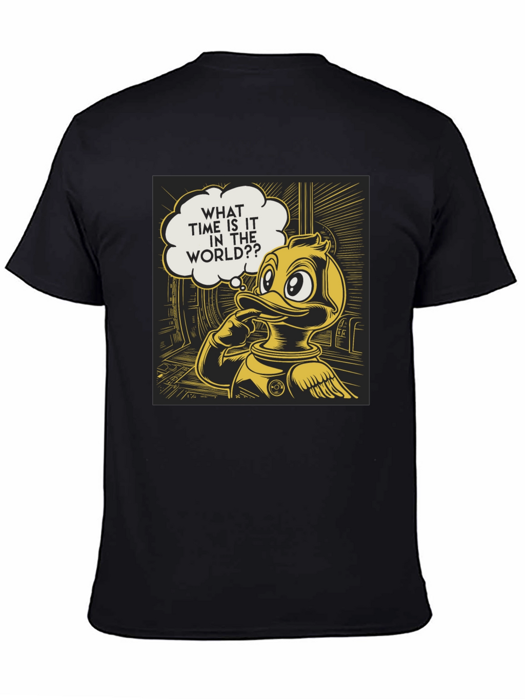 Duck in Space T-Shirt - What Time Is It?