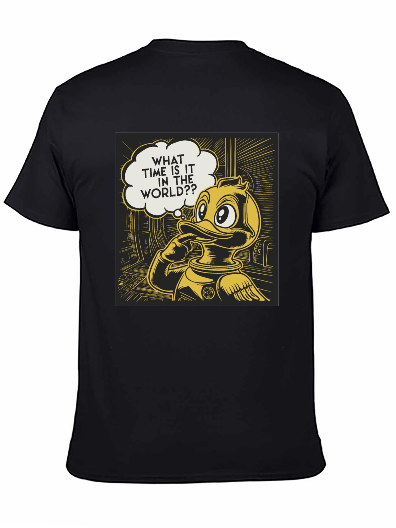 Duck in Space T-Shirt - What Time Is It?