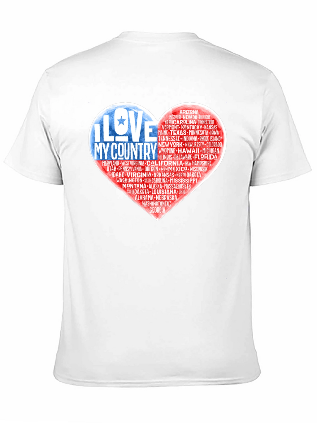 I Love My Country States Heart T-Shirt