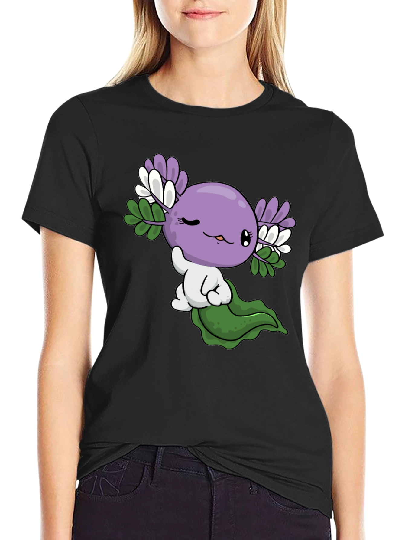 Axolotl Cartoon Graphic T-Shirt