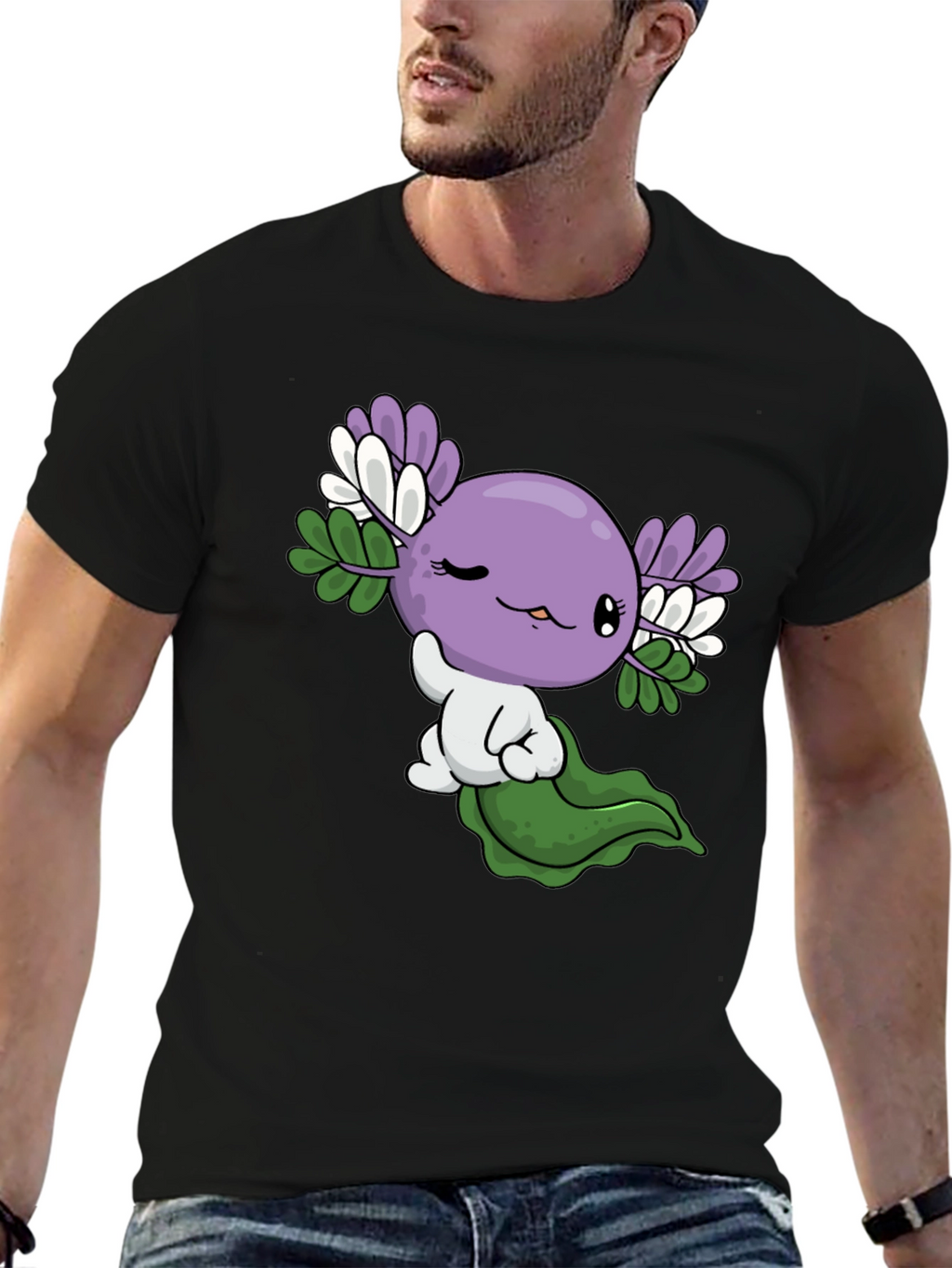 Axolotl Cartoon Graphic T-Shirt