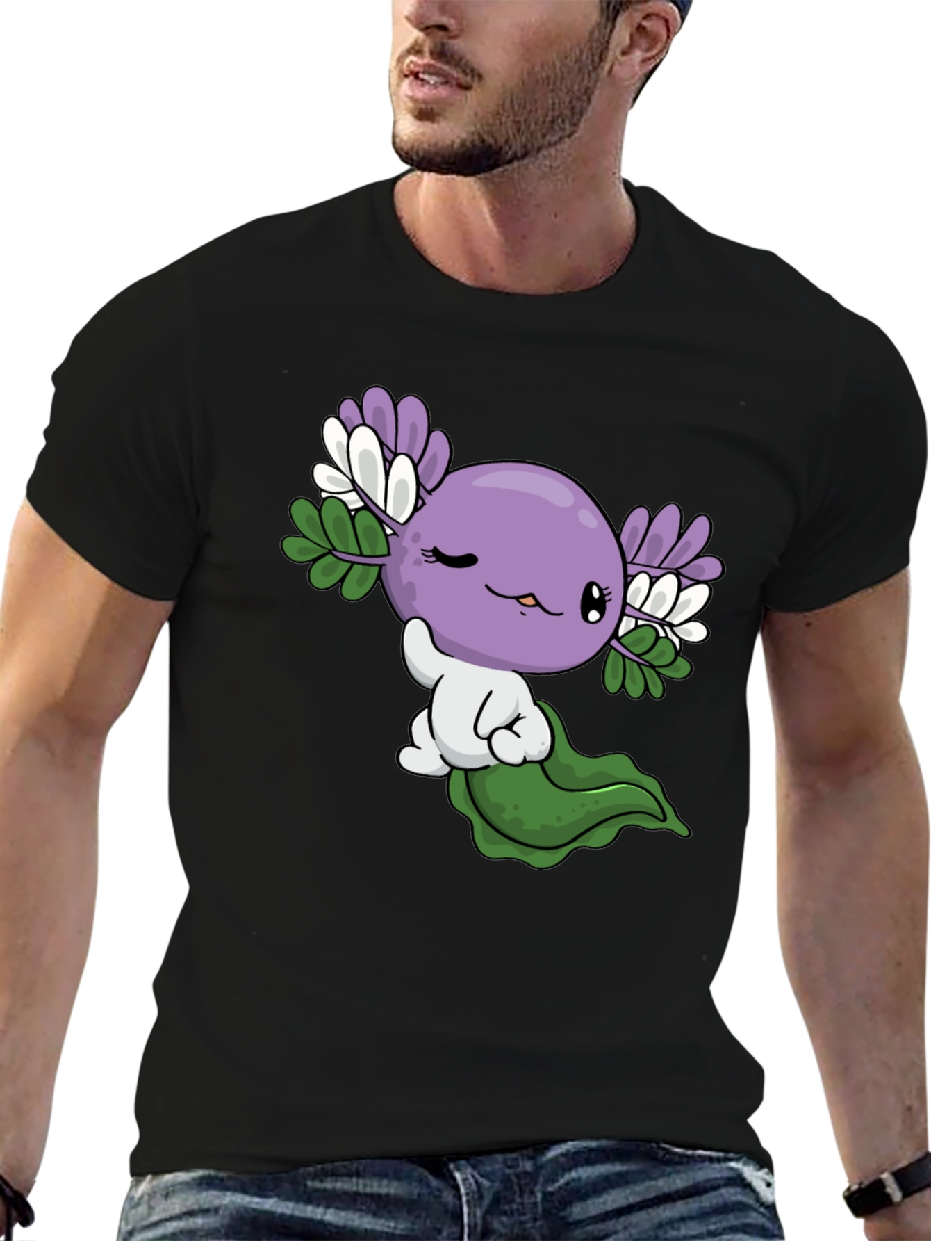 Axolotl Cartoon Graphic T-Shirt