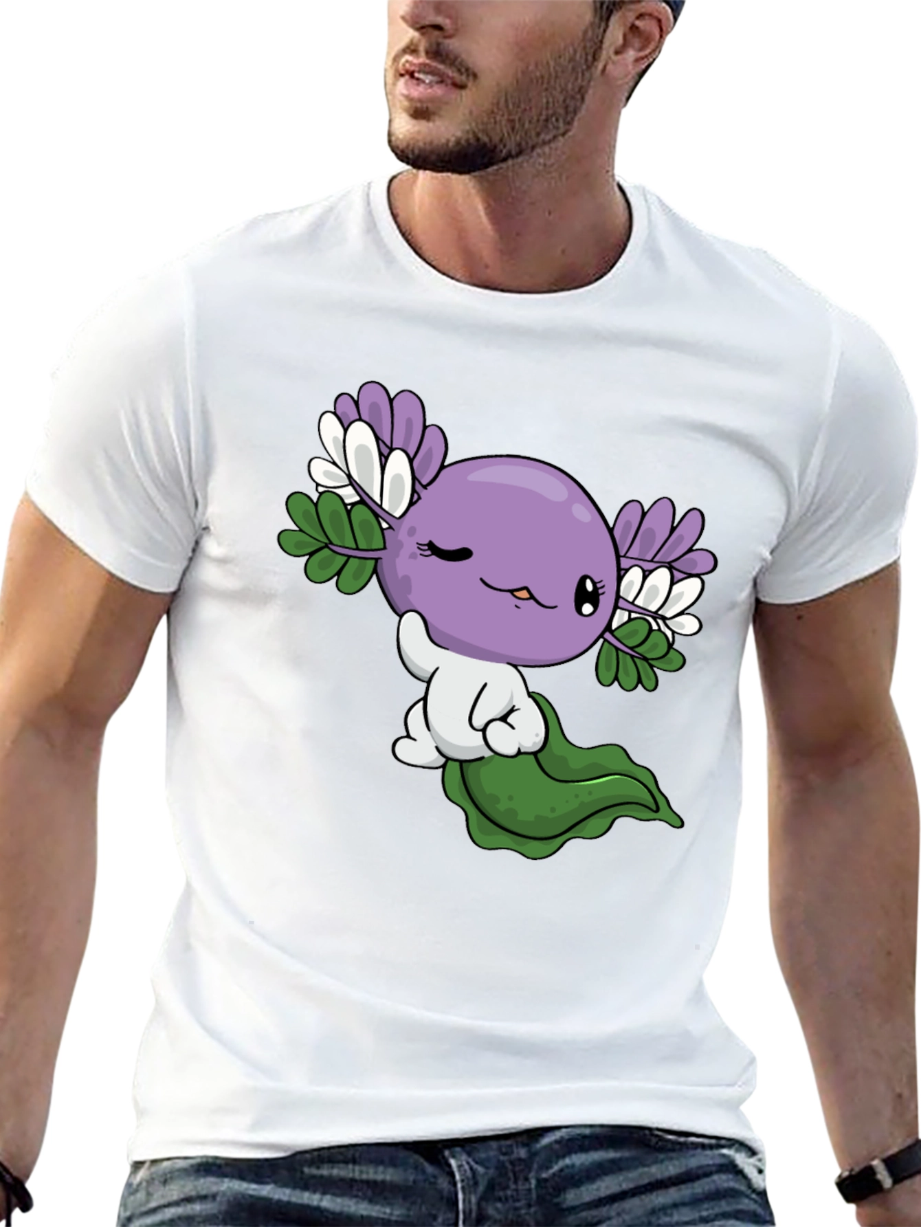 Axolotl Cartoon Graphic T-Shirt