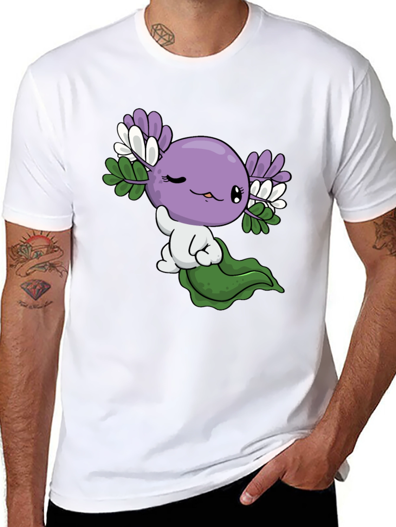 Axolotl Cartoon Graphic T-Shirt