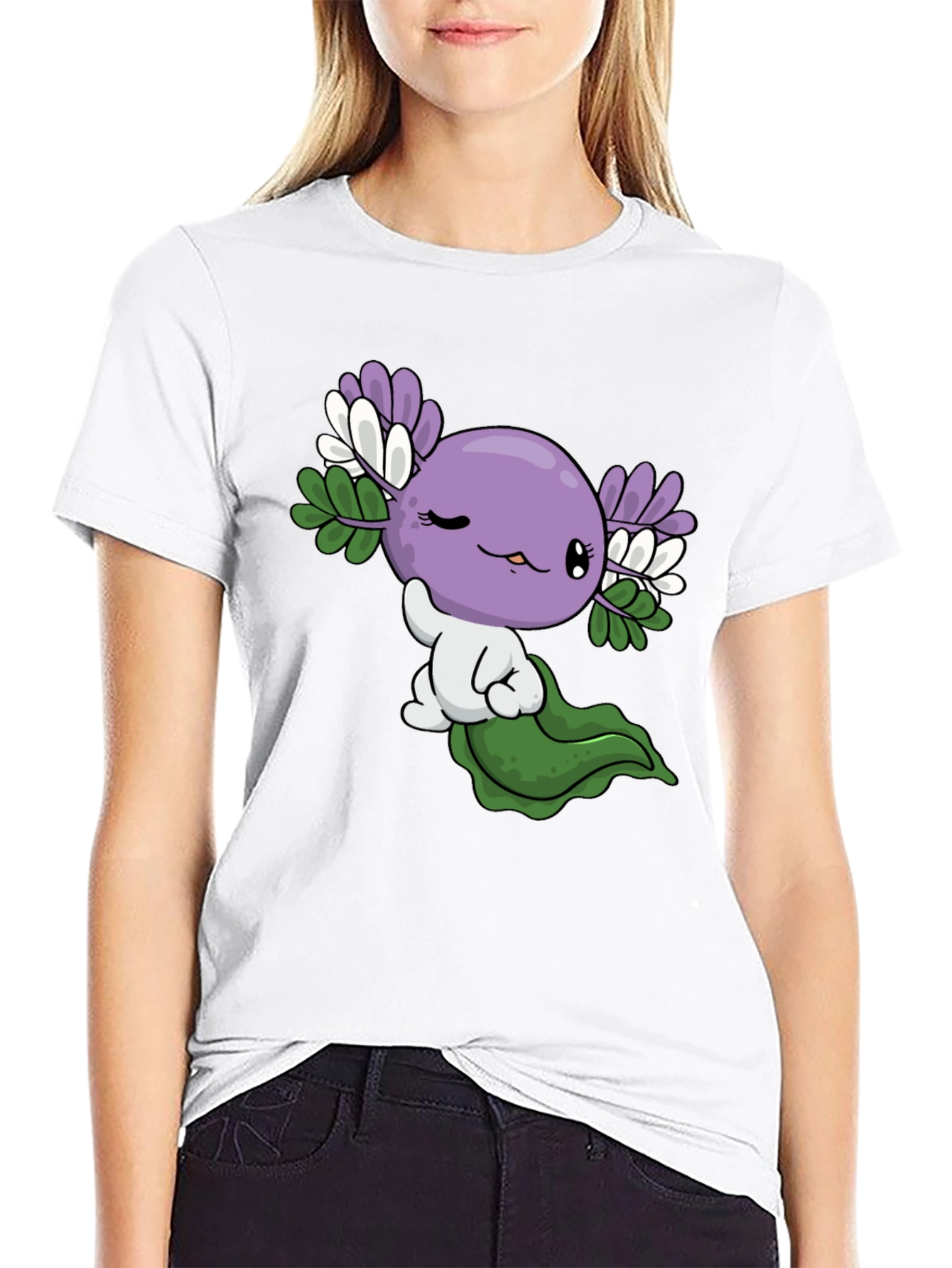 Axolotl Cartoon Graphic T-Shirt