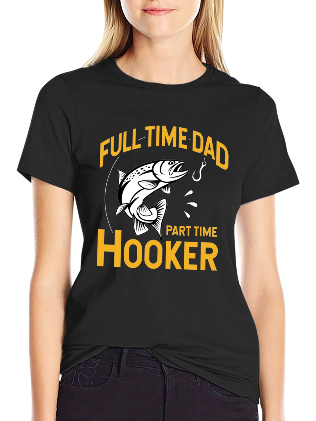 Full Time Dad Part Time Hooker Fishing T-Shirt