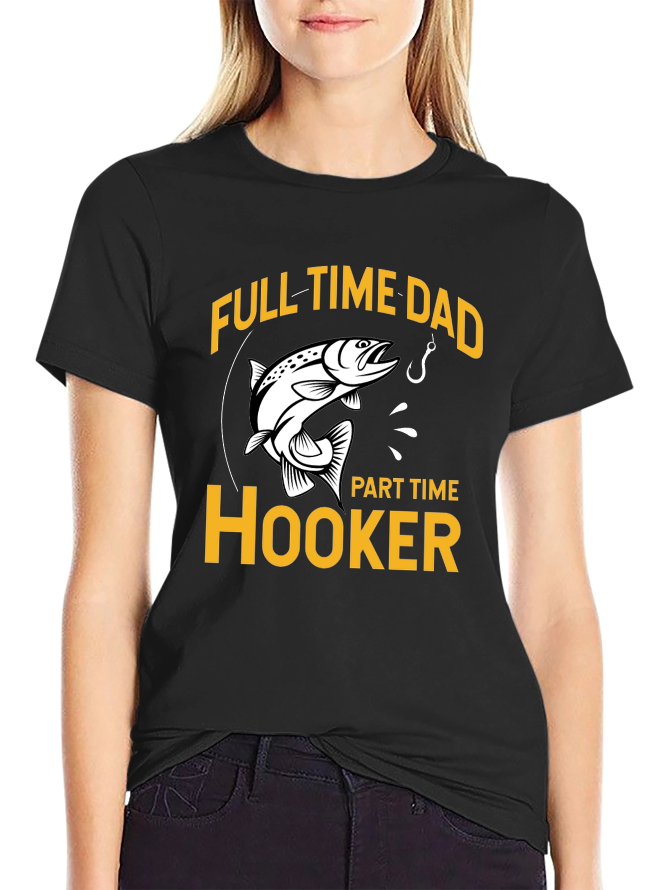 Full Time Dad Part Time Hooker Fishing T-Shirt