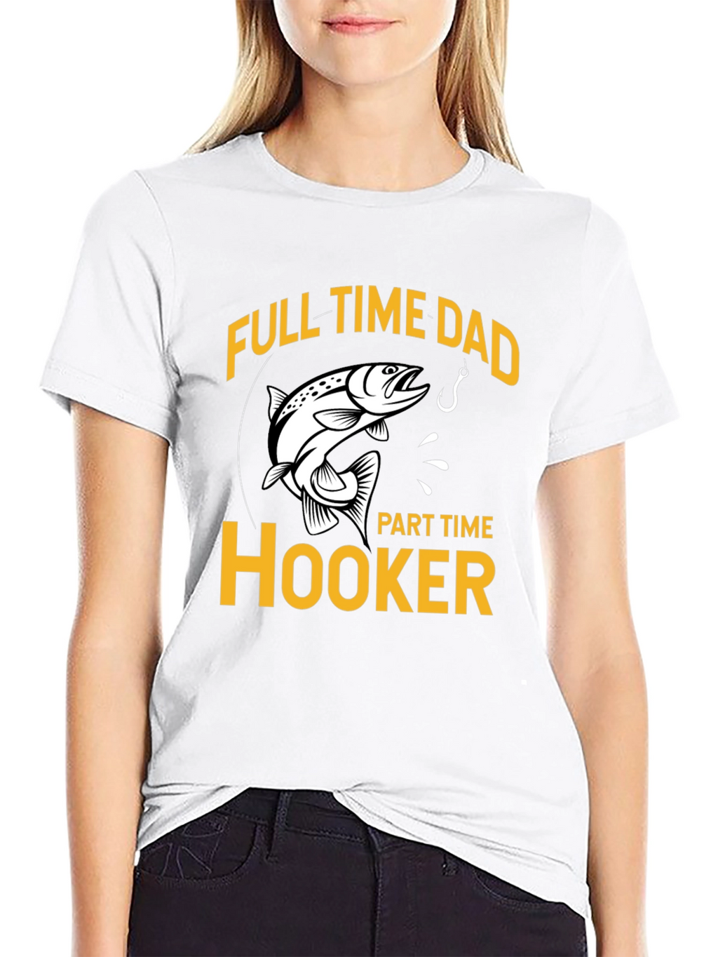 Full Time Dad Part Time Hooker Fishing T-Shirt