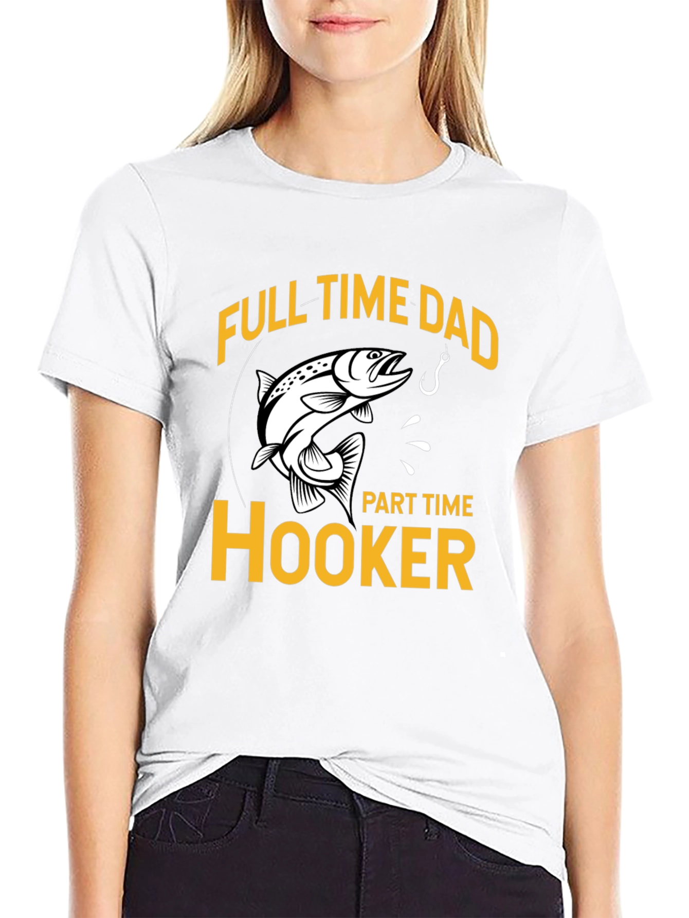 Full Time Dad Part Time Hooker Fishing T-Shirt