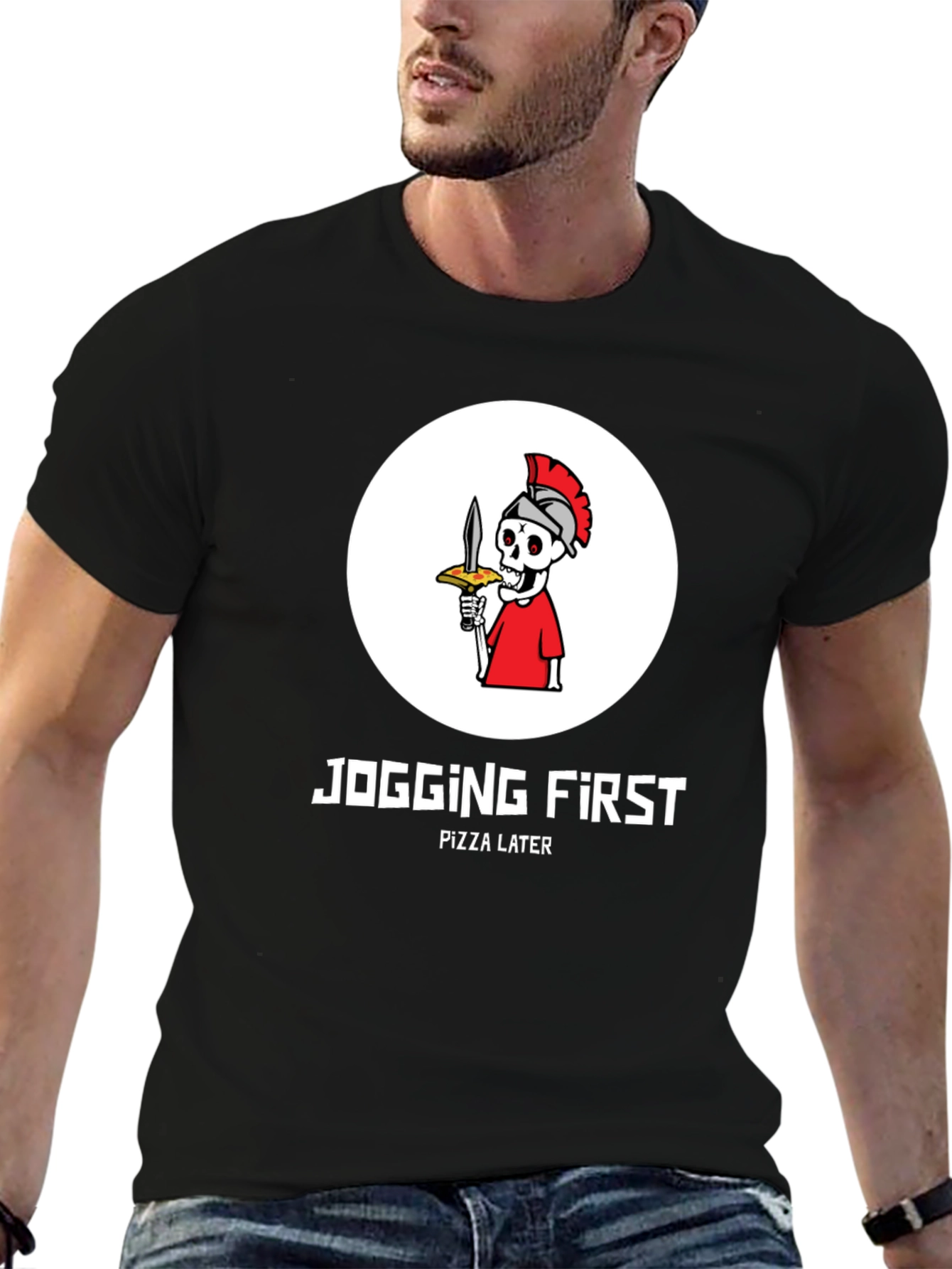 Jogging First Pizza Later T-Shirt