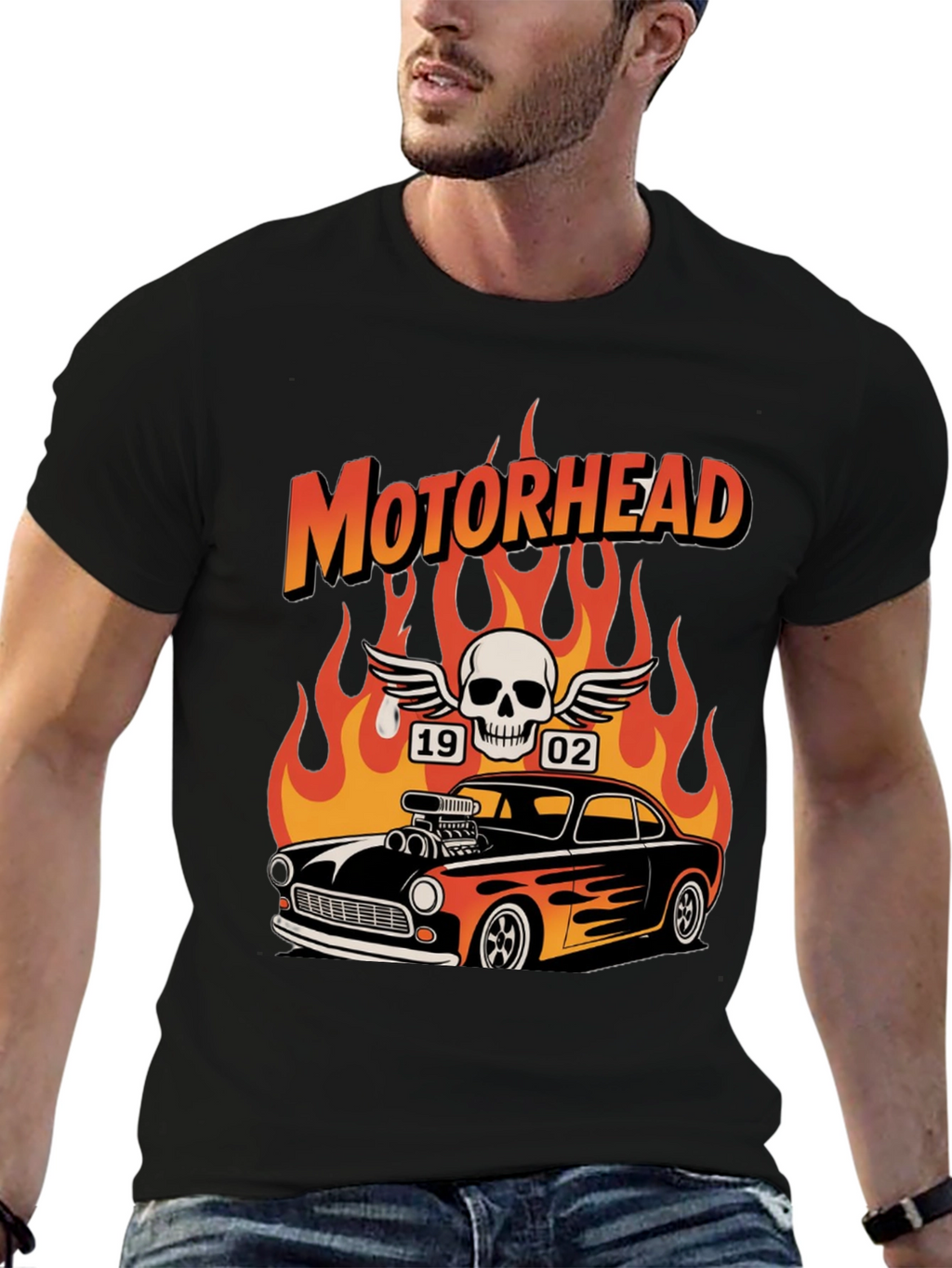 Motorhead Flame Car T-Shirt