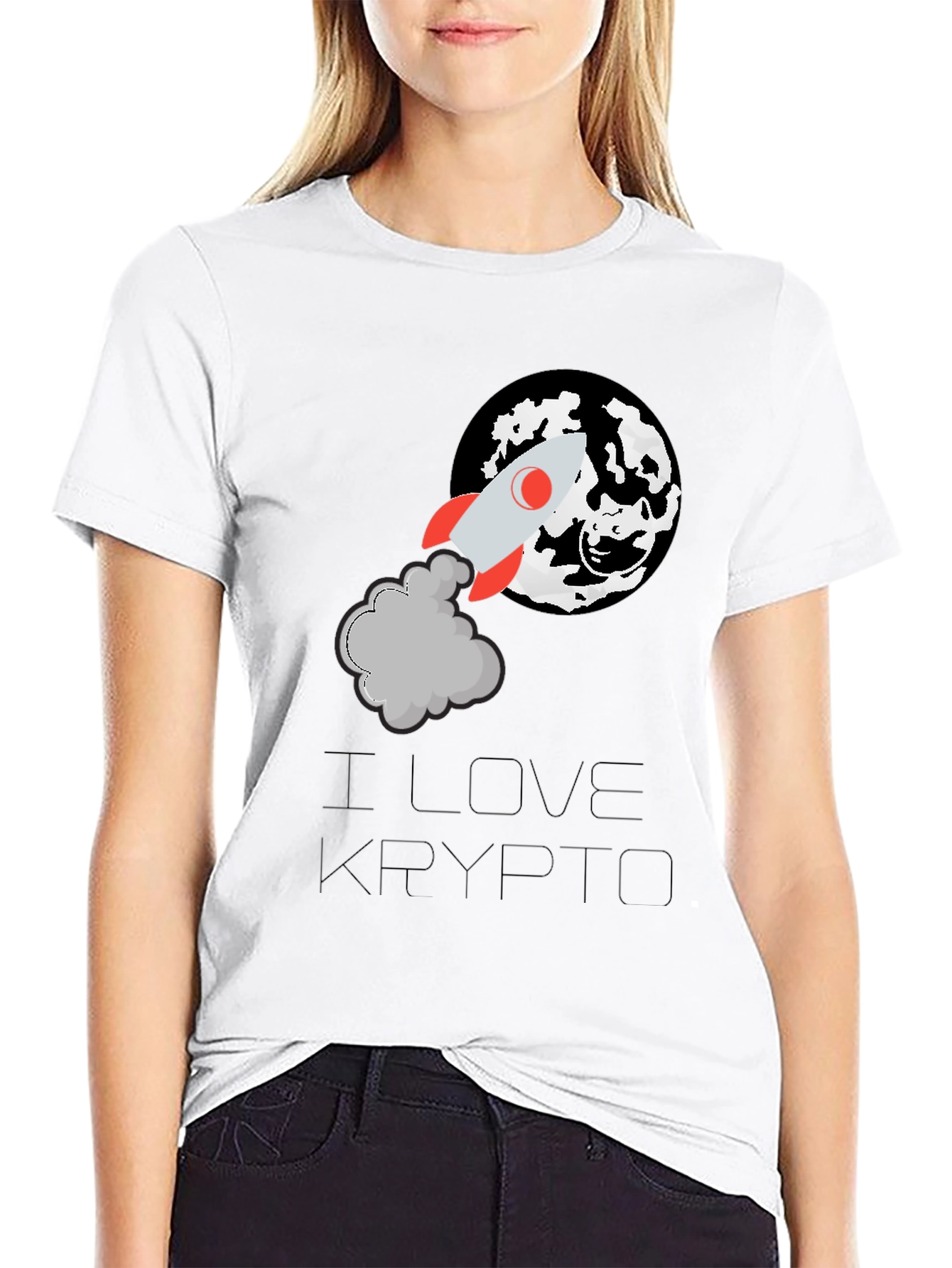 I Love Krypto Black T-Shirt