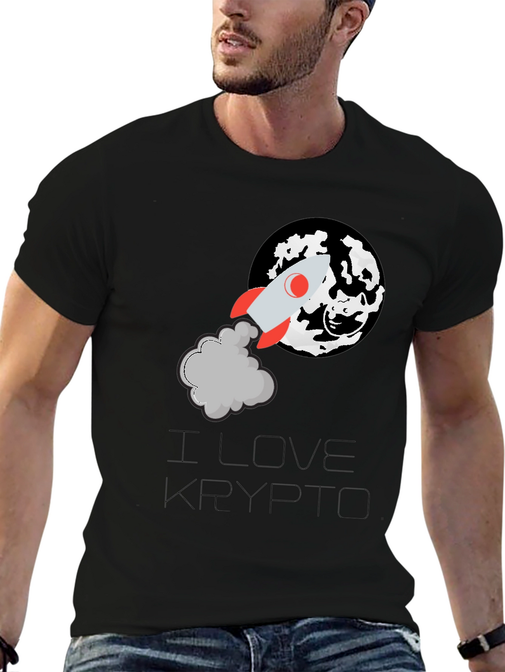 I Love Krypto Black T-Shirt