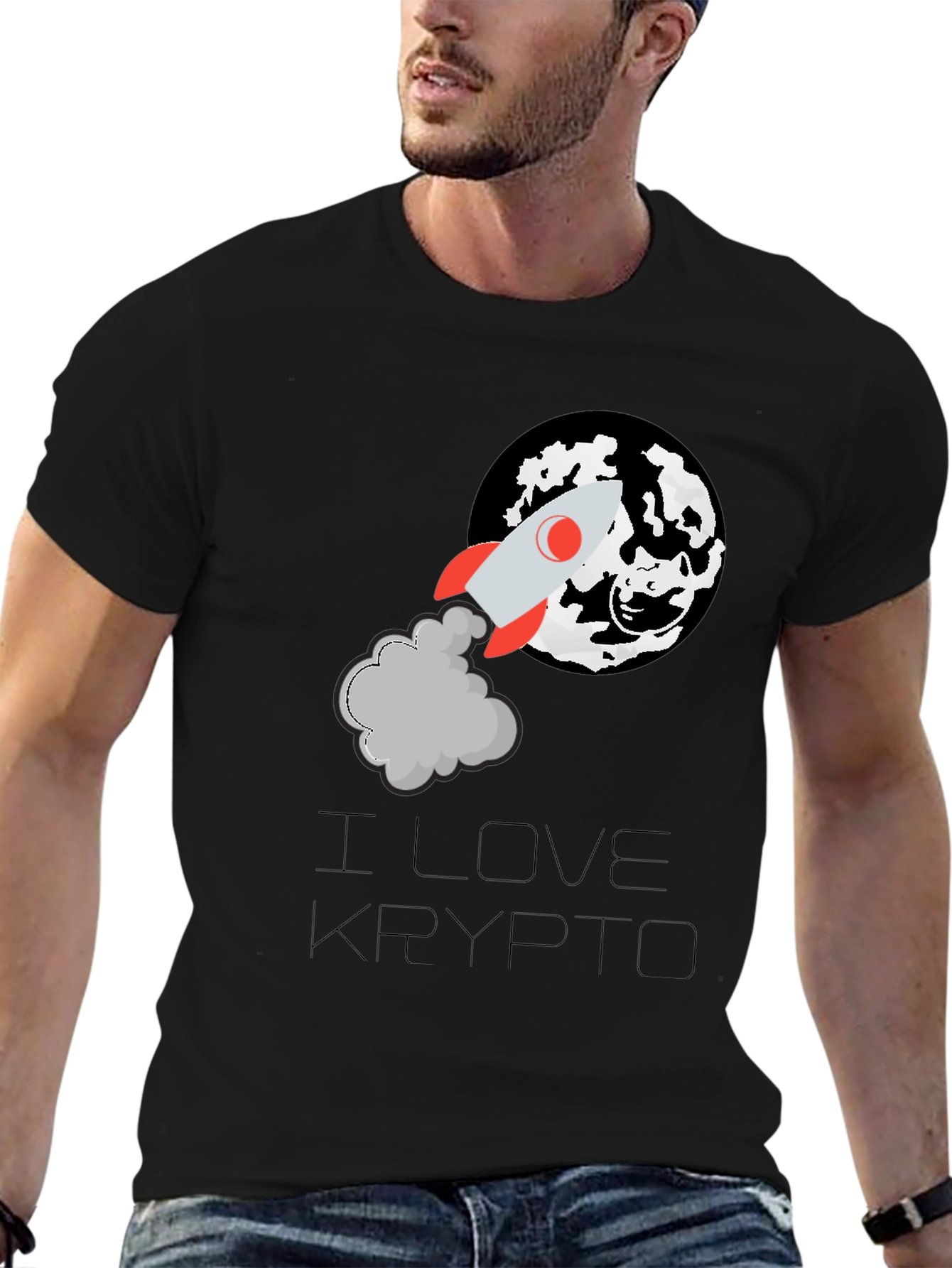 I Love Krypto Black T-Shirt