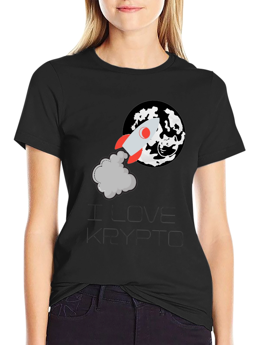 I Love Krypto Black T-Shirt