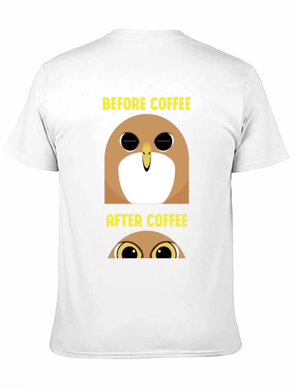 Before & After Coffee Owl T-Shirt - Black
