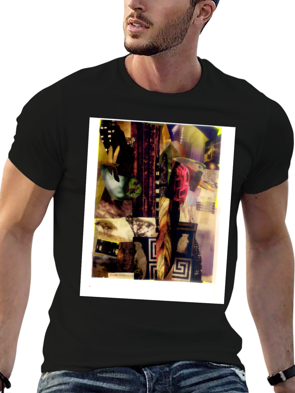 Abstract Art Graphic Black T-Shirt