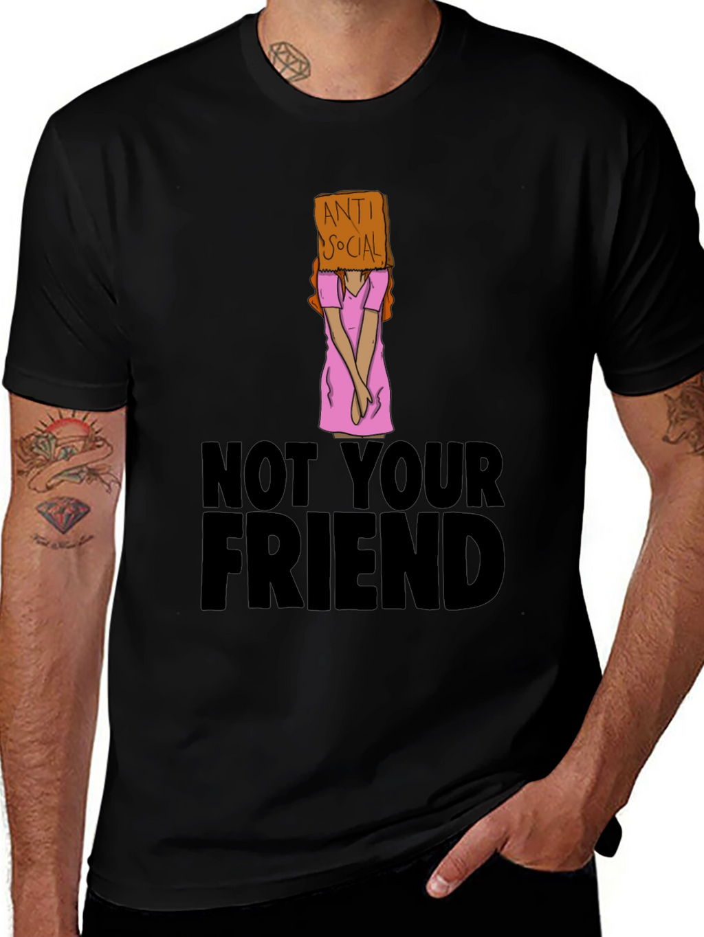 Anti Social T-Shirt - Not Your Friend Graphic Tee