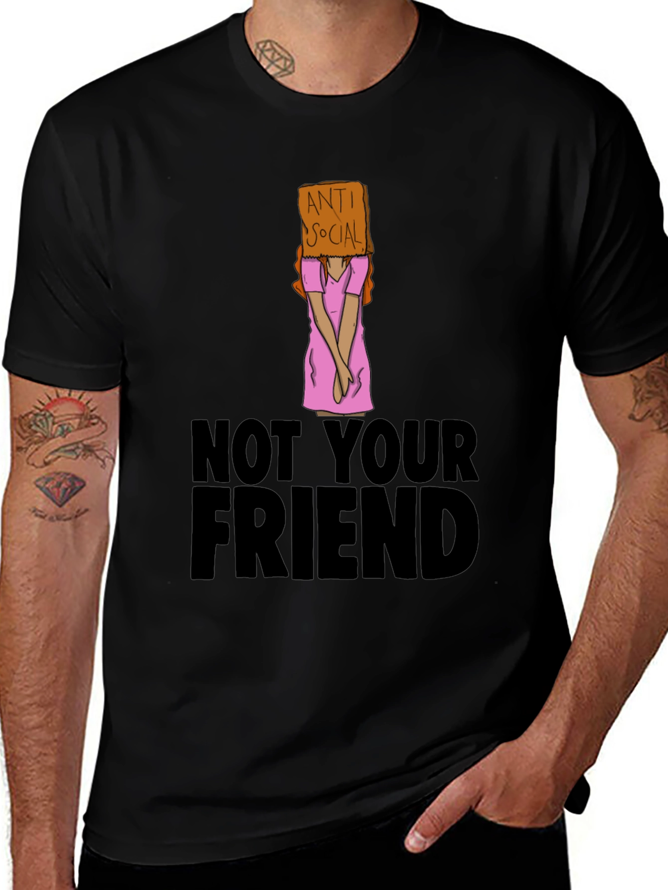 Anti Social T-Shirt - Not Your Friend Graphic Tee