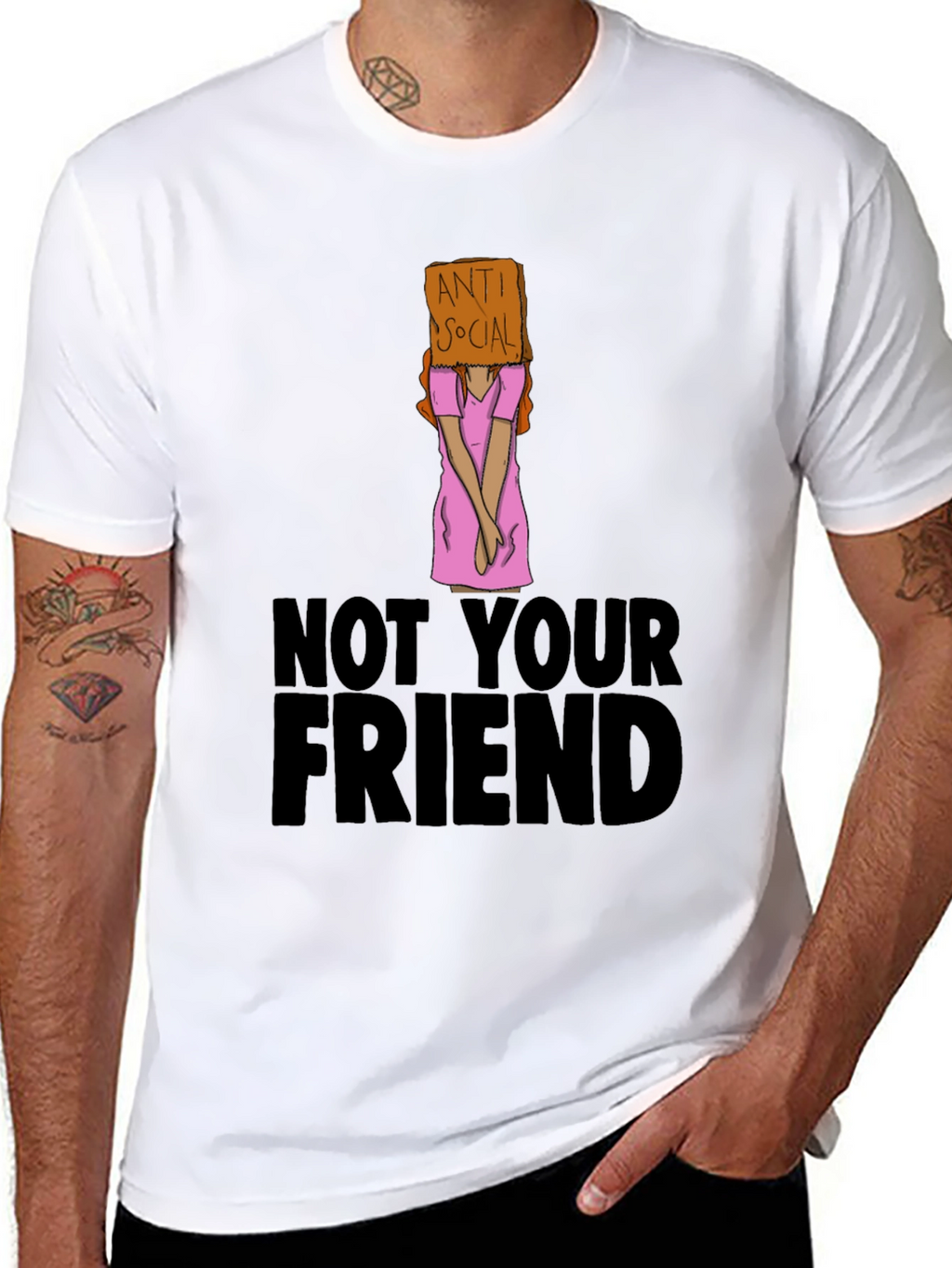 Anti Social T-Shirt - Not Your Friend Graphic Tee
