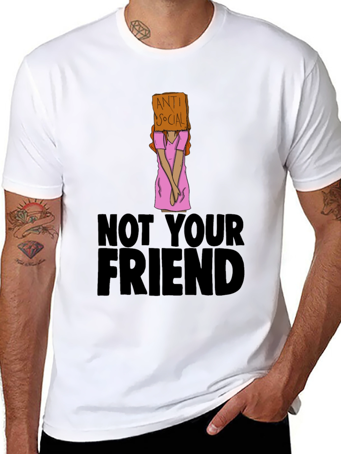 Anti Social T-Shirt - Not Your Friend Graphic Tee