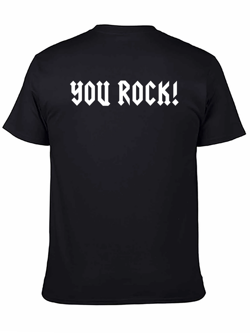 You Rock! Graphic Tee - Black Casual T-Shirt