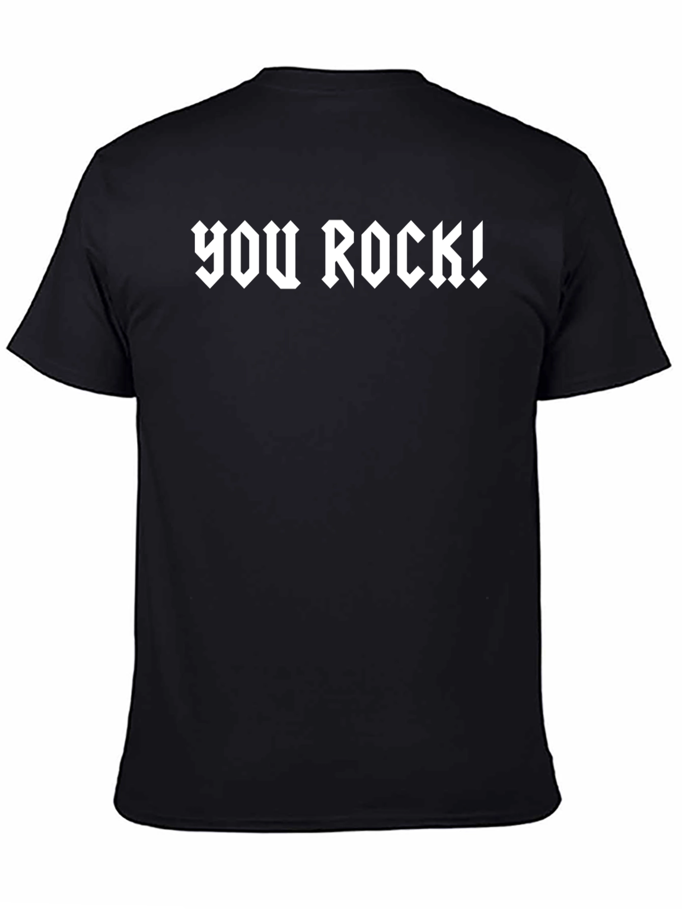 You Rock! Graphic Tee - Black Casual T-Shirt