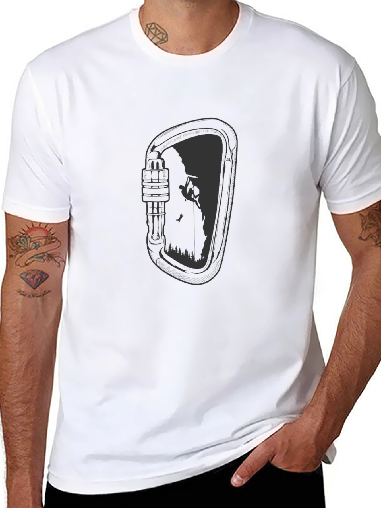 Climbing Carabiner Graphic T-Shirt