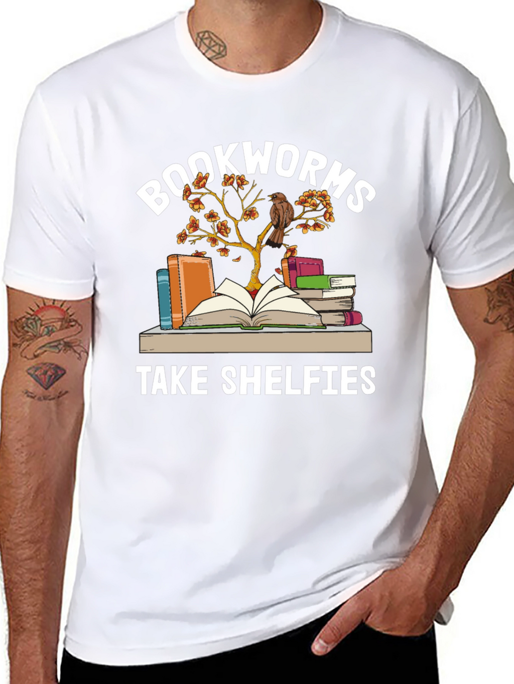 Bookworms Take Shelfies Graphic T-Shirt