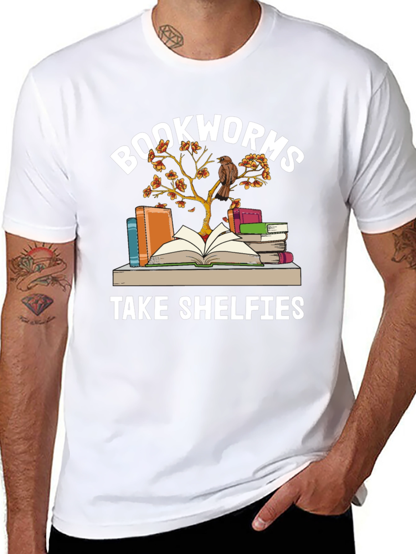 Bookworms Take Shelfies Graphic T-Shirt