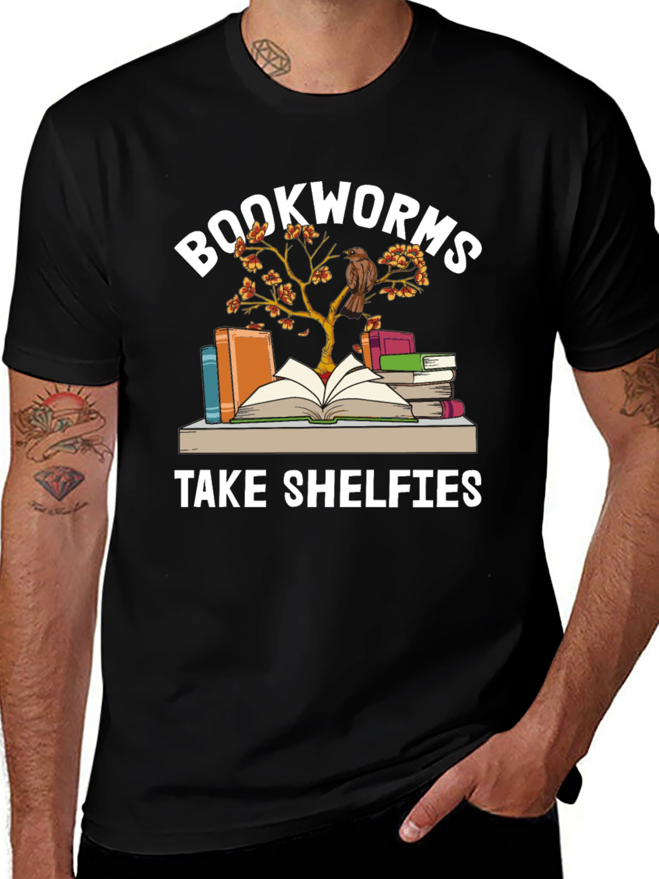 Bookworms Take Shelfies Graphic T-Shirt