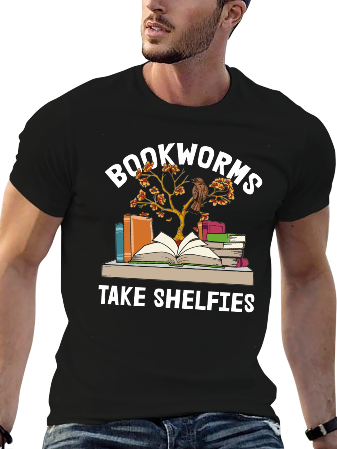 Bookworms Take Shelfies Graphic T-Shirt