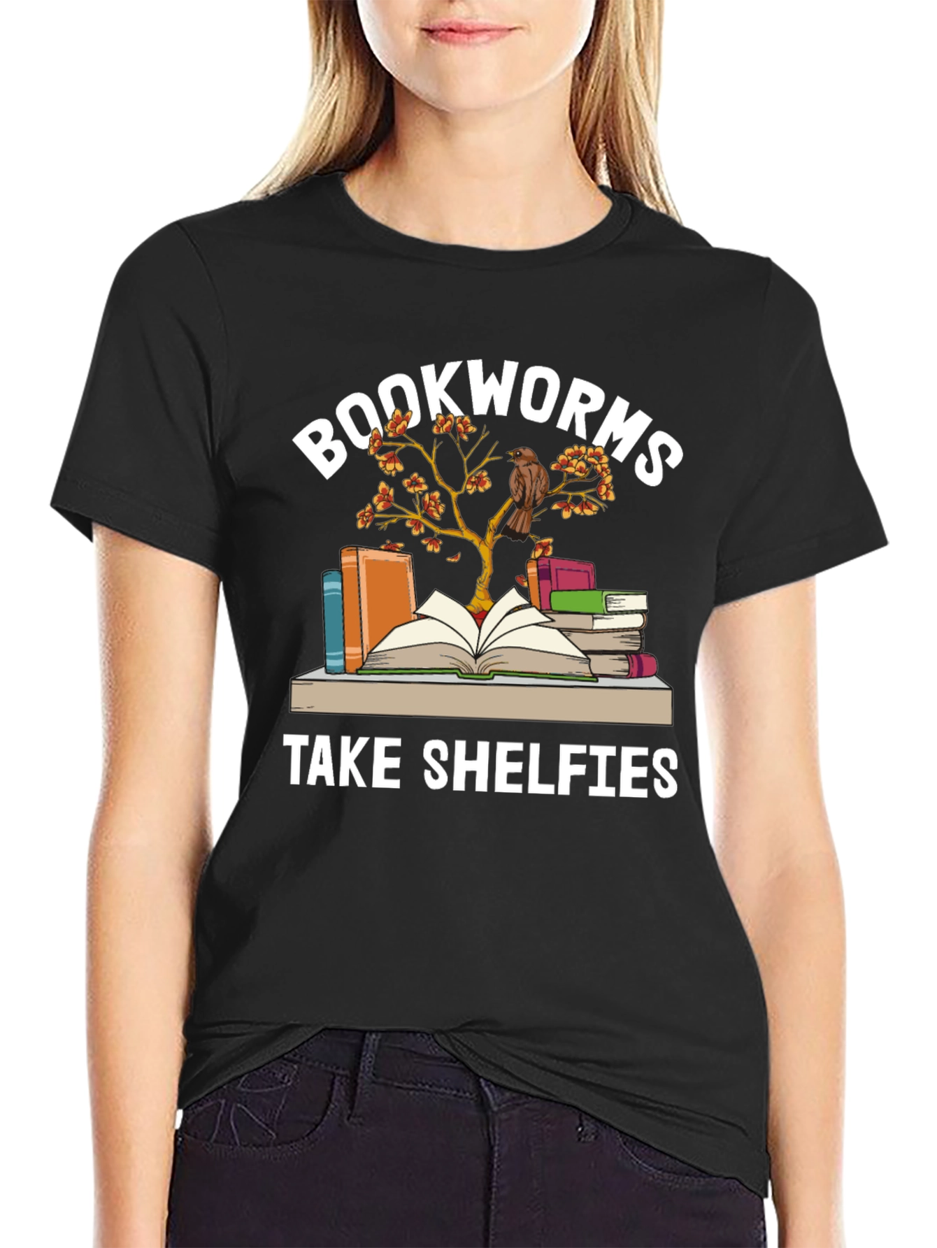 Bookworms Take Shelfies Graphic T-Shirt